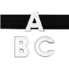 50st/Lot Hole 10mm Chrome Plain Slide Letter A - Z Alloy Diy Charms English Alphabet Fit For Leather Wristband Armband Keychains Je Dhevn