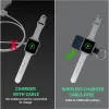 Chargers for Apple Watch Charger 1400mAh Power Bank portátil USB C Dock de carregamento para Iwatch Series 8 7 SE 6 5 4 3 2 Carregador Fast Magnetic