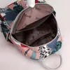 School Bags Women Floral Print Mini Backpack Flower Printing Shoulder Bag Preppy Waterproof Nylon Female Rucksack Purses For Girls