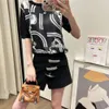 2024女性服高品質のプリントニットTシャツ春夏New425