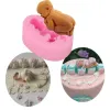 Moules 3d Sleeping Baby Doll Silicone Cake Moule Face down Baby Party Fondant Cake Decorating Tools Cupcake Chocolate Baking Moules