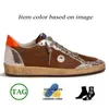 Autentisk OG Original Italien varumärke handgjorda ggdg bollstjärna designer casual skor låg mocka läder gyllene goode sneakers lyx kvinnor plattform vintage tränare