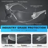 Oczy oczy przezroczyste okulary bezpieczeństwa okularowe okulary dla mężczyzn kobiety odporne na uderzenie Ochrona oka na pracę, laboratorium (10pcs)