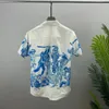 Summer Mens Casualcollar Shirts à manches courtes CHIRTS VINTAGE PRÉTÉRAU HAWAIIAN PLAGE SILK Shirts 240423