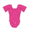 Stage Draag Kinderdans Oefening Kleding Kleding Kleding met korte mouwen Jumpsuit Ballet Exam