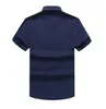 Men's Dress Shirts Summer Men Shirt Short Sleeve Plus Size Big 8XL Wedding 9XL 10XL 12XL Formal Office Business Navy Blue Black
