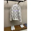 Men's plus size hooded sweatshirt jacket oversized men's jacket set hooded casual fashion green striped printed twill checkerboard work jacket 5350