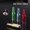 Partihandel Creative Mini Beer Bottle Lighter Metal Refillable Butane utan gas cigarettändare