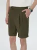 Shorts masculins haut de gamme 2024 Linge d'été mélangée mixte pantalon de longueur de genou respirant de la peau décontractée.