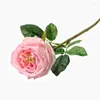Flores decorativas de ponta de 5 peças de rosa artificial caseira de decoração e eventos de decoração e eventos dias