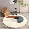 Dywany okrągłe miękkie puszyste dywany dywany duży obszar sypialni lekka luksusowa dekoracja salonu dywany minimalistyczne dywan leżny