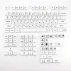 Teclados Minimalista White Japanese Chaps Japanese para teclado mecânico TECKCAP PBT SUBlimação TENAS CAP CHERRY Perfil