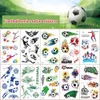 Tattoo -overdracht 10 -stcs/set sport tijdelijke tatoeages voor kinderen kinderen voetbal honkbal basketbalvoetbal waterdichte nep tatoeages handpols gezicht 240427