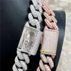 Hip Hop Jewelry 20mm Vvs Moissanite Diamond Iced Out 925 Silver Moissanite Cuban Link Chain Necklace