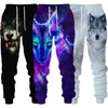 Herenbroek nieuwe wolf grafische print broek heren sportkleding jogger broek heren heren outdoor mode sportbroek heren hiphop casual broekl2404