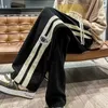 Herenbroek Spring en herfstheren Corduroy Pants American Retro Casual Long Pants rechte Kruis Kruis Wijd been PantsL2404