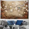 Tapisseries minimaliste étagère murale wolf tapisserie nature paysage art fond de mur floral suspendu boho décoration intérieure psychédélique