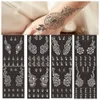 Tattoo overdracht schilderen bruiloft gereedschap hand body art sticker sjabloon henna stencil holle tekensjabloon tijdelijke tattoo stencil 240426