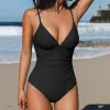 Plongée des maillots de bain en une pièce Femmes CHIRRED VINTAGE MONOKINI MAINTURE PUSSION PUST-UP BACILAGE SEXY ATHECTH TRACH TRACHE PISCURE