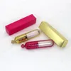 Speicherflaschen 5ml Gold Rose Rotkron Lipgloss leerer Röhrchen Kosmetische Glasur in Flasche mit Kiste