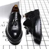 Casual Shoes Male Pointed Loafers Tassel Thick Bottom Fashion Original Men Formal Club Wedding Party Luxury Designer