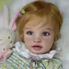 Dolls NPK 26 polegadas enormes bebês bebês renasciam Pippa Princess Girl Girl Realistic Doll Infinished Doll Peças com corpo de pano e olhos