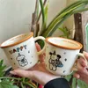 Geschenkbox Set ~ Original Ins Style niedliche Cartoon Creme Puppy Ceramic Cup Happy Birthday Tasse Paar Wasserbecher