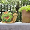 Garden Decorations Pathway Lawn Gift Harts Staty Light Sculpture Animal Snail Figurin Ornament Solenergi