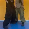 Calças masculinas Houzhou Techwear calças de carga preto jogging coreano Casual Casual Roupe