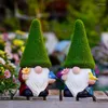 Dekorative Figuren Nordeuins Harz gefockter Zwerg für Outdoor süße gesichtslose Statuen Garten Innenhof Dekor Objekte Zubehör Artikel