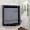 Bouchons 86 Type auto-adadhésive épaississant la douille murale étanche à la bouche électrique du bouchon électrique du mur de salle de bain interrupteur de couverture en plastique Protection du socket en plastique