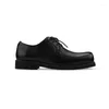 Chaussures décontractées Super Recommande Big Square Toe Concise Derby Modern Man Lace Up Up All-Match Oxfords