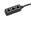 2024 RJ45 Ethernet Splitter kablosu 1 erkek ila 3 dişi Ethernet Ayırıcı Cat5 Cat6ethernnet Soket Konnektörü Adaptörü RJ45 Ethernet Konnektörü