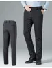 Herenbroek winterijs zijden stretch suit slank fit broeken in solide kleur buiten verfijnd en comfortabel