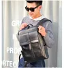 Sac à dos sac à dos bac à dos mode de haute qualité pu cuir masculin étudiant coréen garçon grand entreprise d'ordinateur portable