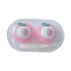 Contactlens accessoires schattige aardbeien kleur contactlenzen kas wortel watermeloen perzik cactus contact len box container voor vrouwen brillen accessoires d240426