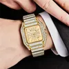 Montre-bracelets Big Brand Diamond ES pour mâle MONTRE HOMME FASHION ALLIAG Band Hip Hop Golden Date Quartz Relojes Lujo Marcas Men 2024 Q240426