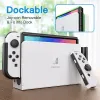 Cases HEYSTOP Dockable Case for Switch OLED Model, TPU & PC Protective Case Compatible with Nintendo Switch OLED Cover Case