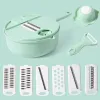 Utensils 1Pc Green/Blue/Pink Kitchen Multifunctional Salad Utensils Vegetable Chopper Carrot Potato Manual Shredder Cook Vegetable Tools