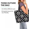 Shopping Bags Beautiful Ditsy Floral Extra Large Grocery Bag Black And White Check Plaid Reusable Tote Travel Storage