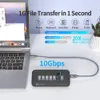 Phixero USB 3.2ドッキングステーションハブ10GBPSスプリッタースイッチドックマルチポートSDカードソケットソケットSOCTER PCラップトップ3.0 240418用GEN2