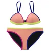 Dames badkleding ching yun bikini 2024 stijl zwempak push up dames strandkleding neopreen contrast stiksel sc006