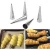 Party Supplies 16/21PCS Kitchen Accessories Stainless Steel Molds Pastry Cream Horn Cake Bread Mold Conical Tube Cone Roll Moulds Tools