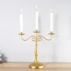 Candlers 2pcs American 1/3/5-Arms Home Fer Fer Candlestick Wedding Decoration Candelabra (pas de bougie)