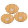 Tasses jetables Paies 3pcs Poids de pot Mason Canning Bamboo Can avec trou