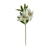 Decoratieve bloemen Ruburn Lily Artificial Flower (set van 2) Witte geschenken voor vriendjes