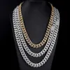 Ny design Hip Hop-smycken 8-20mm 925 Sterling Silver Micro Paled VVS Moissanite Iced Out Cuban Link Chain Necklace