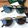Vintage Polarize Güneş Gözlüğü Erkekler Klasik Retro Marka Tasarımcısı Açık Dış Mekan Yuvarlak Asetat Kadın Reçete Güneş Gözlükleri 240323
