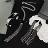 Moda miłość diamentowe kolczyki naszyjniki Pearl Designer kolczyki stadninów Zestawy biżuterii Kobiety Prezent na imprezę rocznic 6910799