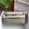 Sac fourre-tout véritable cuir importé américain crocodile carré mini sac pour femmes crocodile peau à la main sac à main